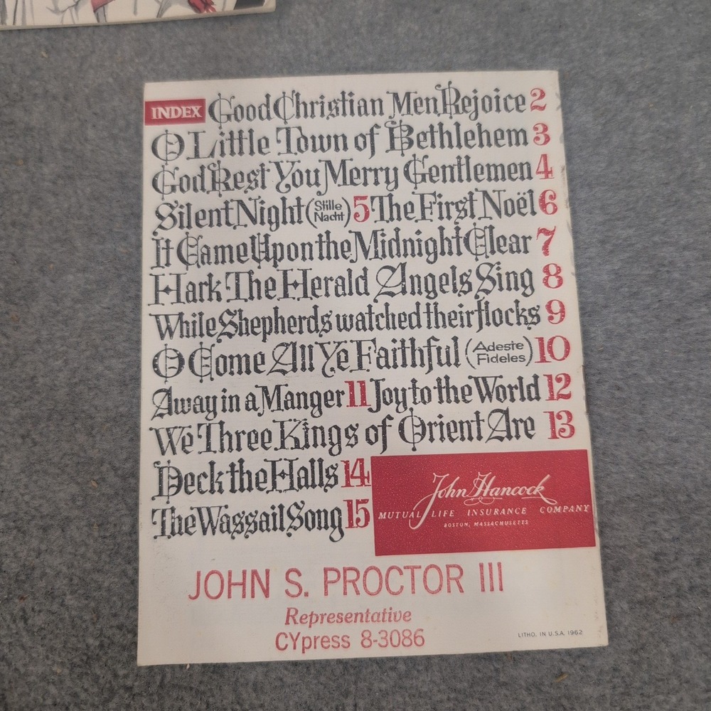 Lot of 7 Vintage 1962 John Hancock Christmas Carols Songbooks Sheet Music Choir‎ - Picture 2 of 4